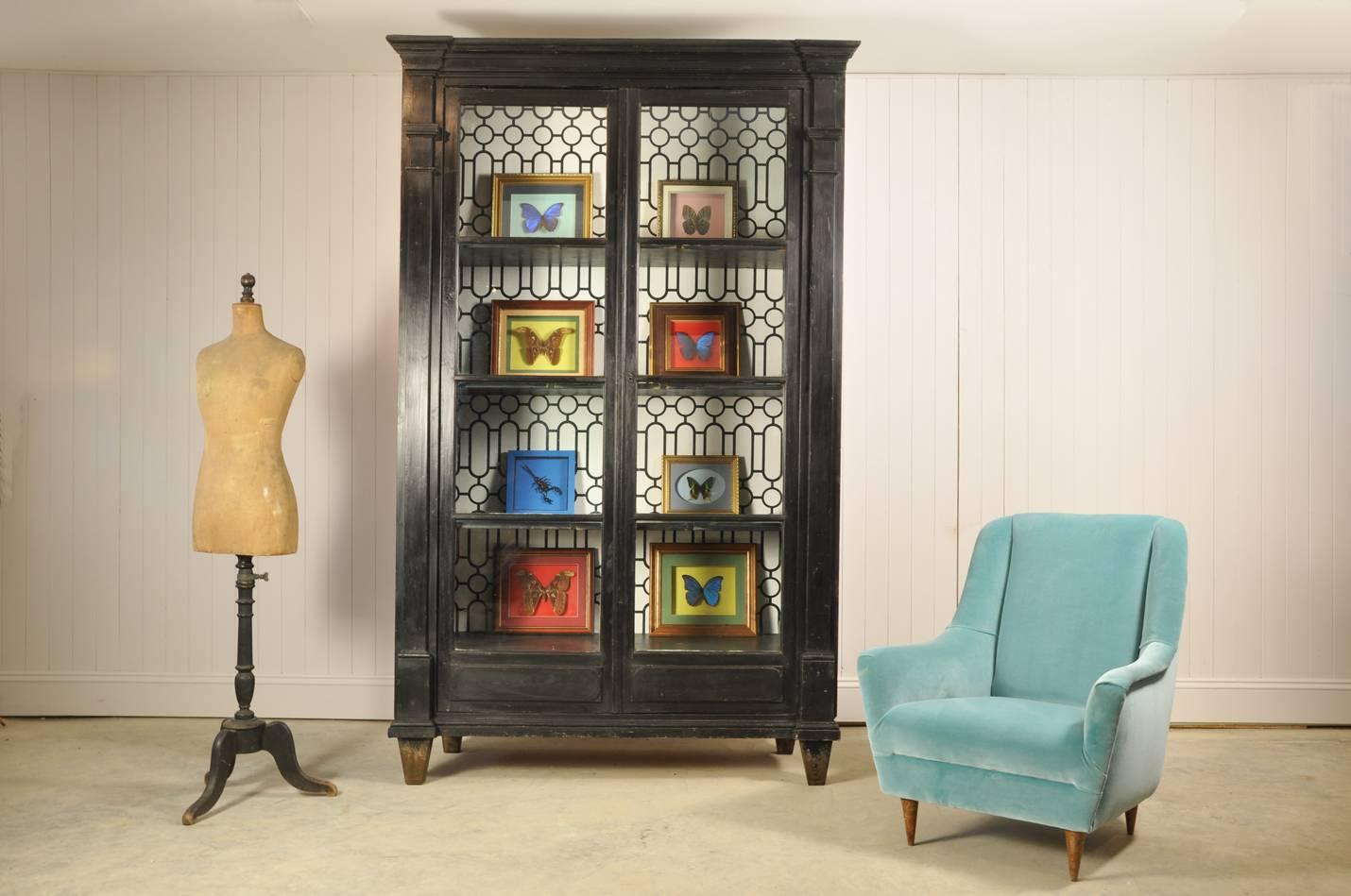 1920s Glazed Bookcase For Sale 1