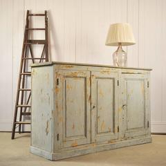 Antique French Dusty Blue Cupboard