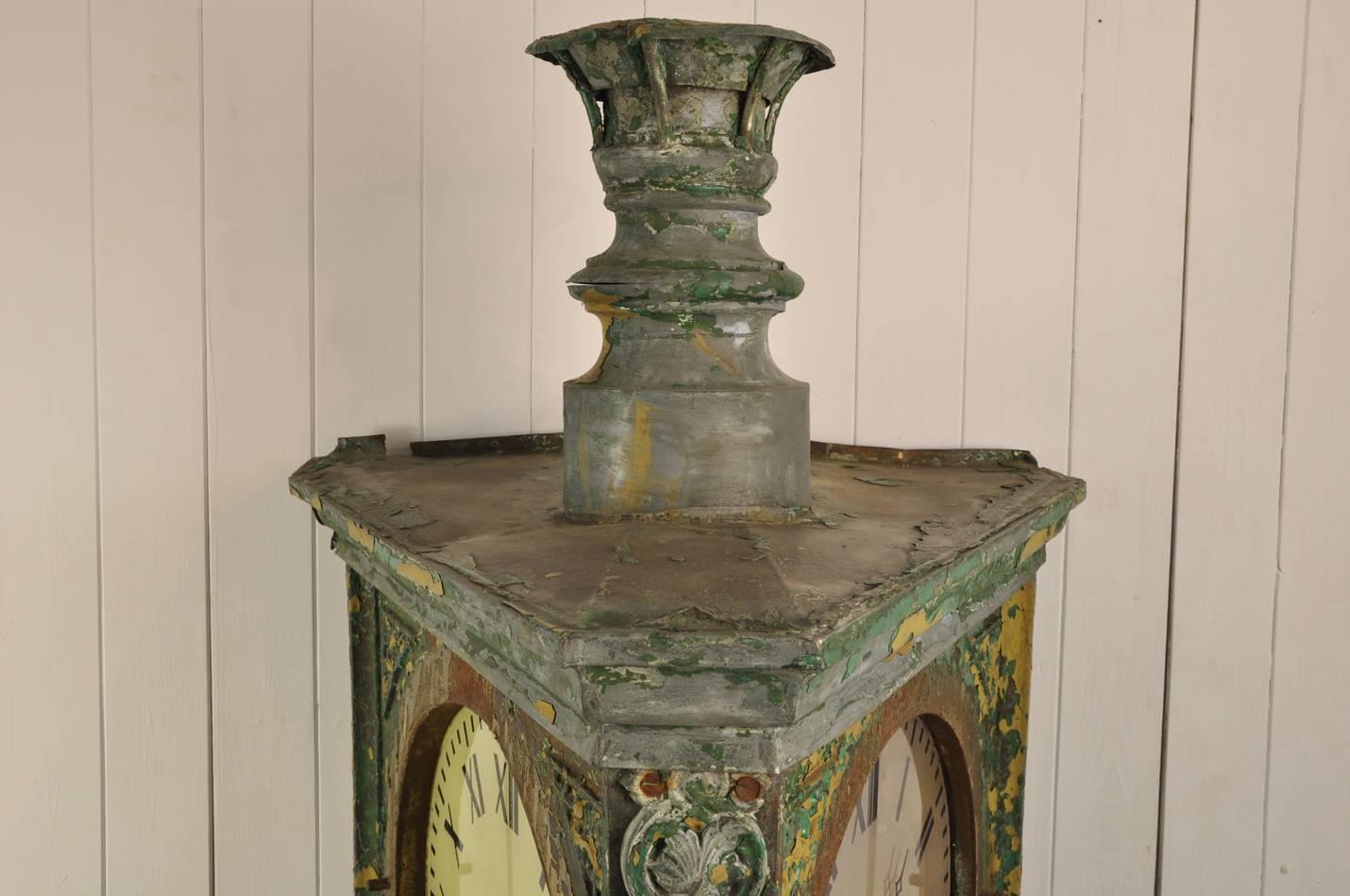 Cast Dutch 19th Century Rare Station Clock
