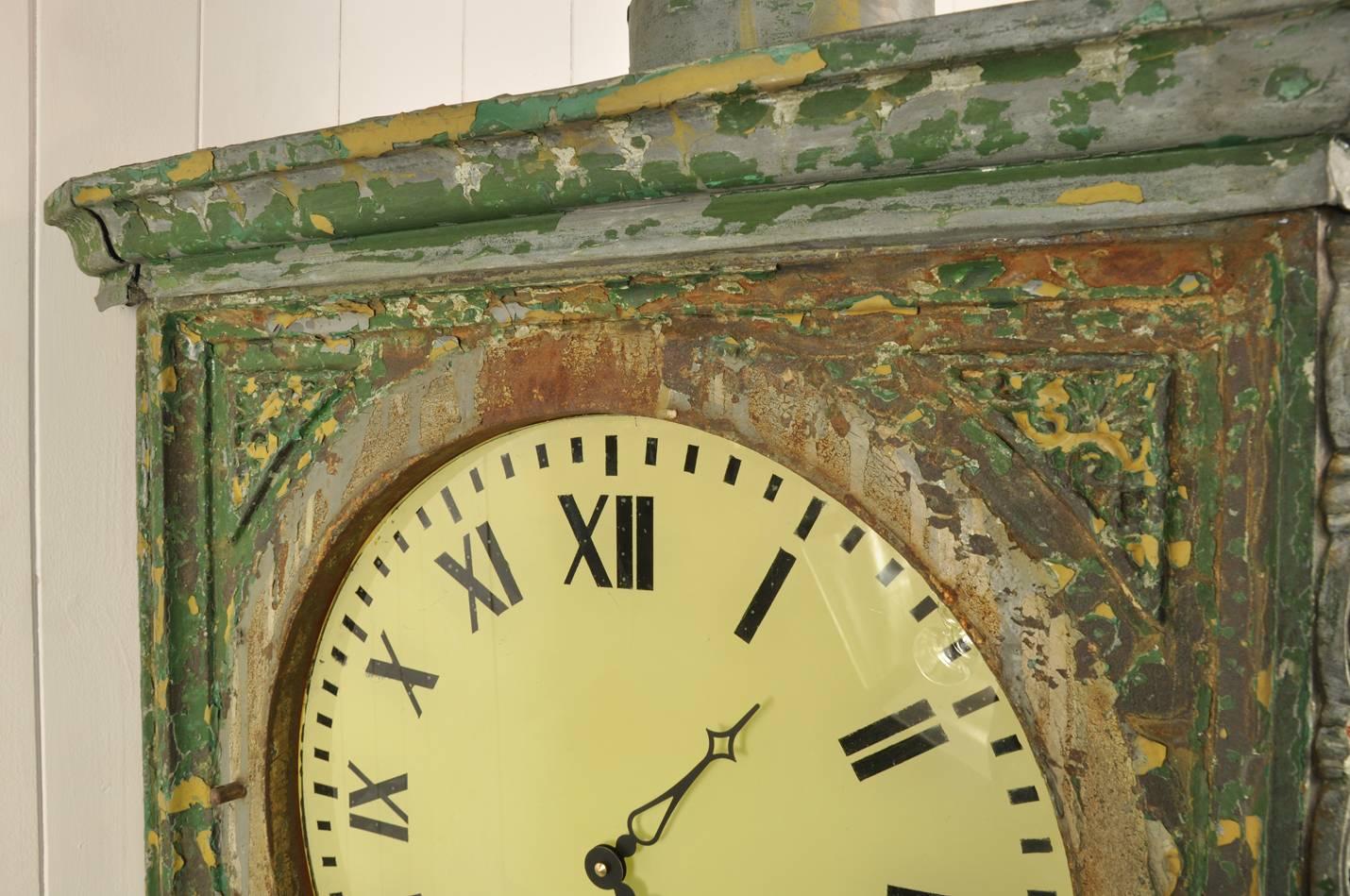 Iron Dutch 19th Century Rare Station Clock
