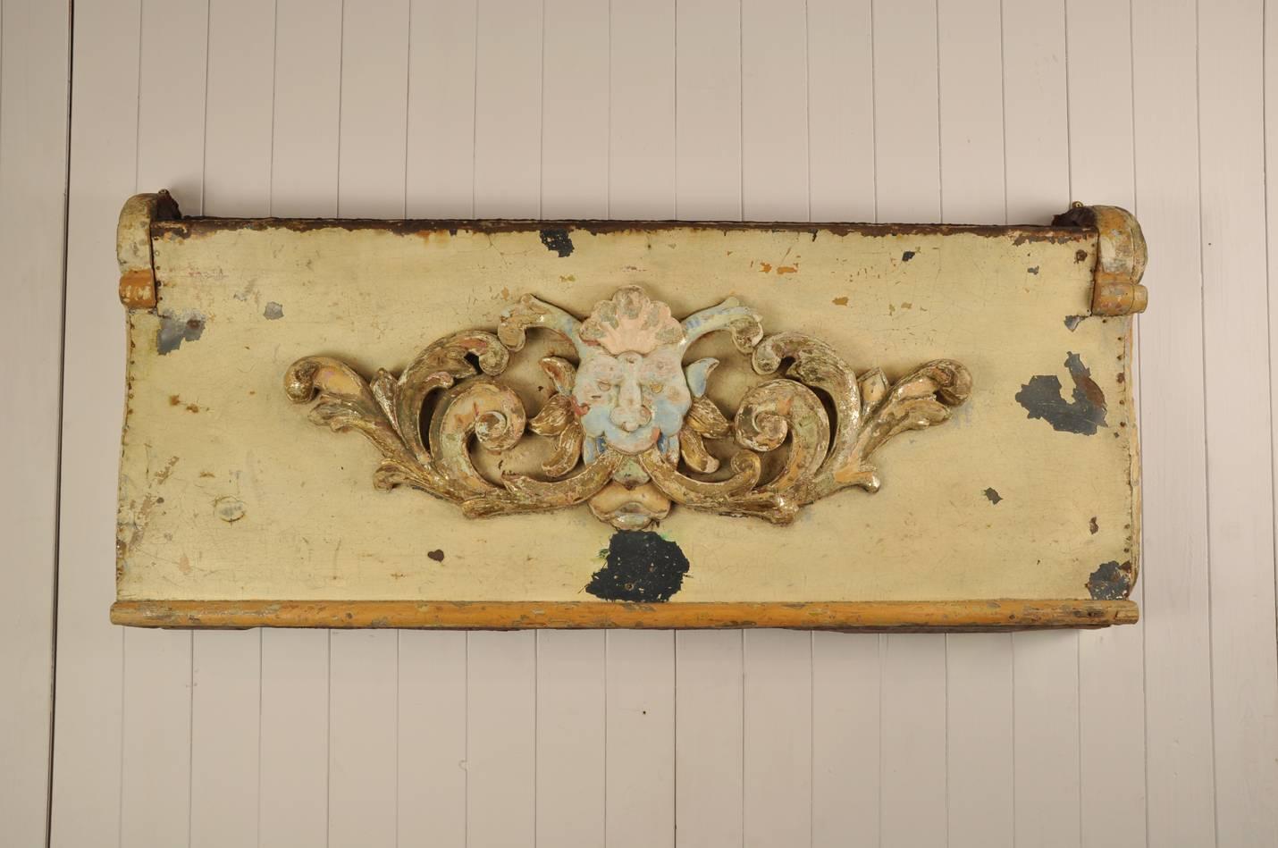 Antique Carousel Panel In Distressed Condition For Sale In Cirencester, Gloucestershire