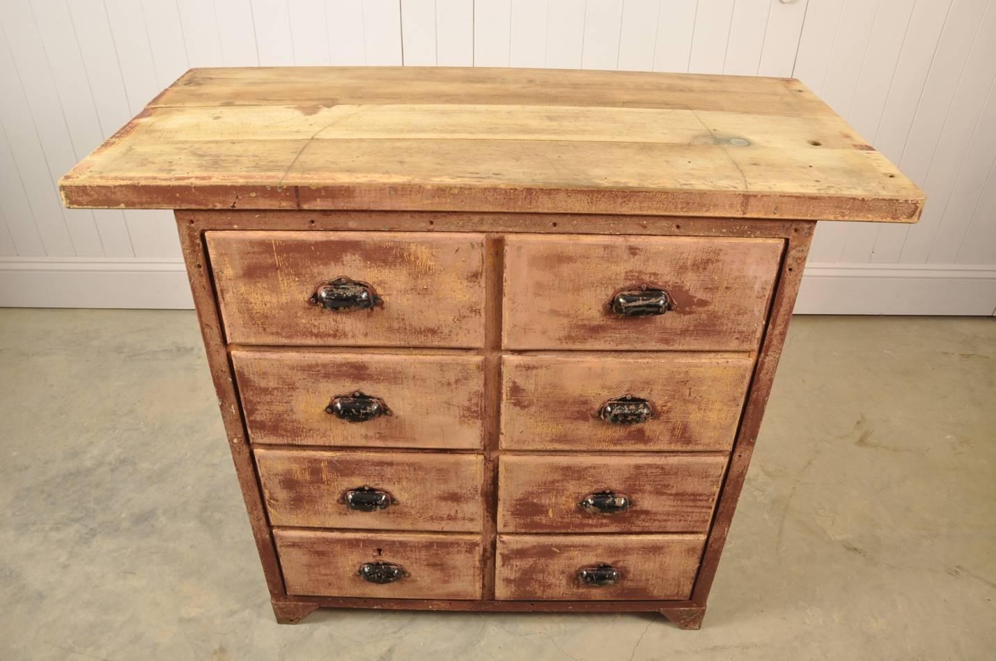 Belgian Vintage Industrial Chest of Drawers For Sale