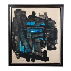 Impressive Abstract Painting Hand Signed by Ricardo Santamaria, 1970 8