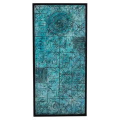 Pintura acrílica abstracta y lírica de mediados de siglo, de Pierre Jacquemon, Nueva York, década de 1970
