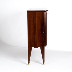 Crédence italienne du milieu du siècle dernier en bois de rose avec incrustations florales par Vittorio Dassi, années 1950