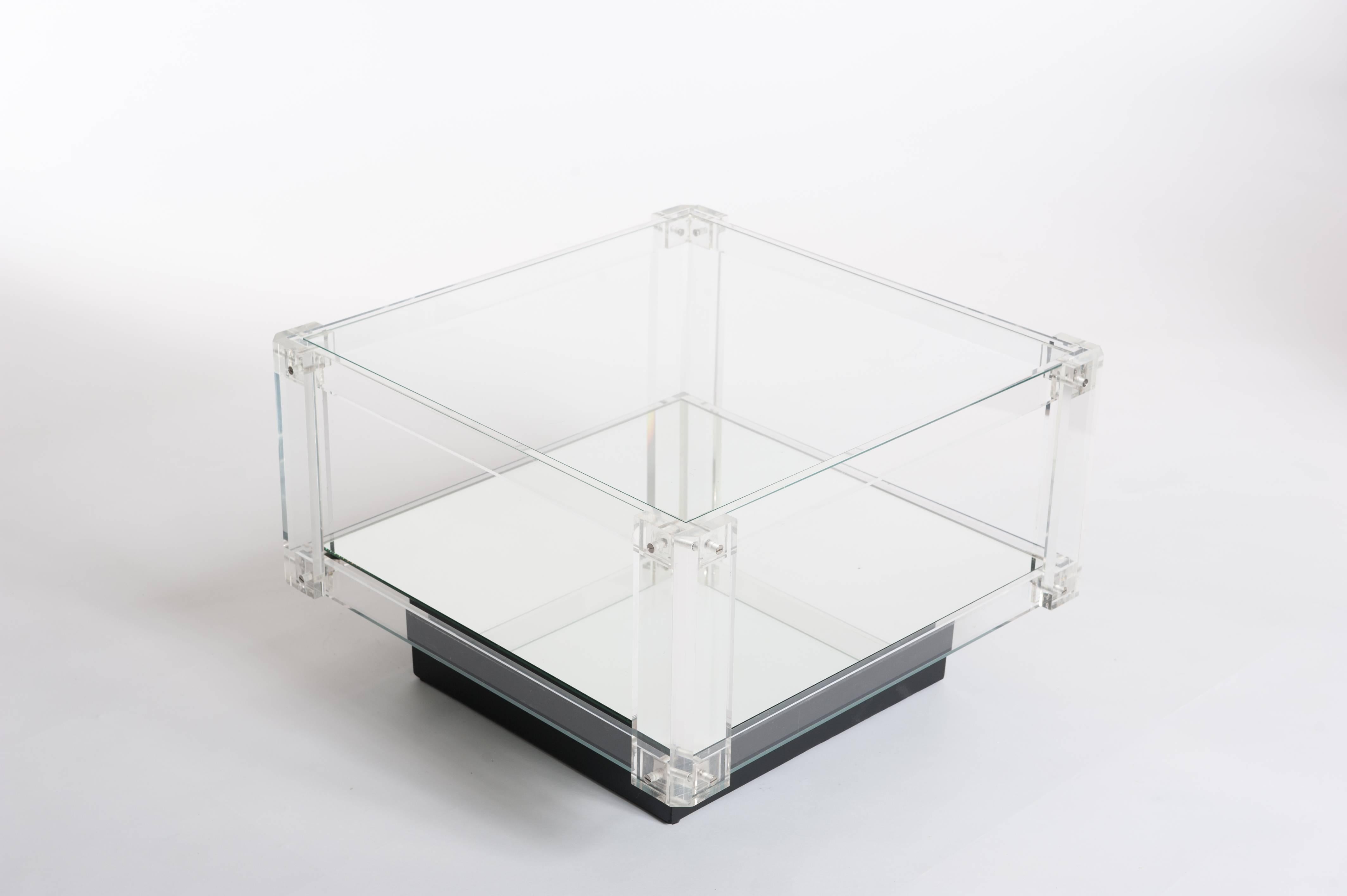 Scandinavian Modern Pair of Scandinavian Acrylic Glass Side Tables from the 1960s For Sale