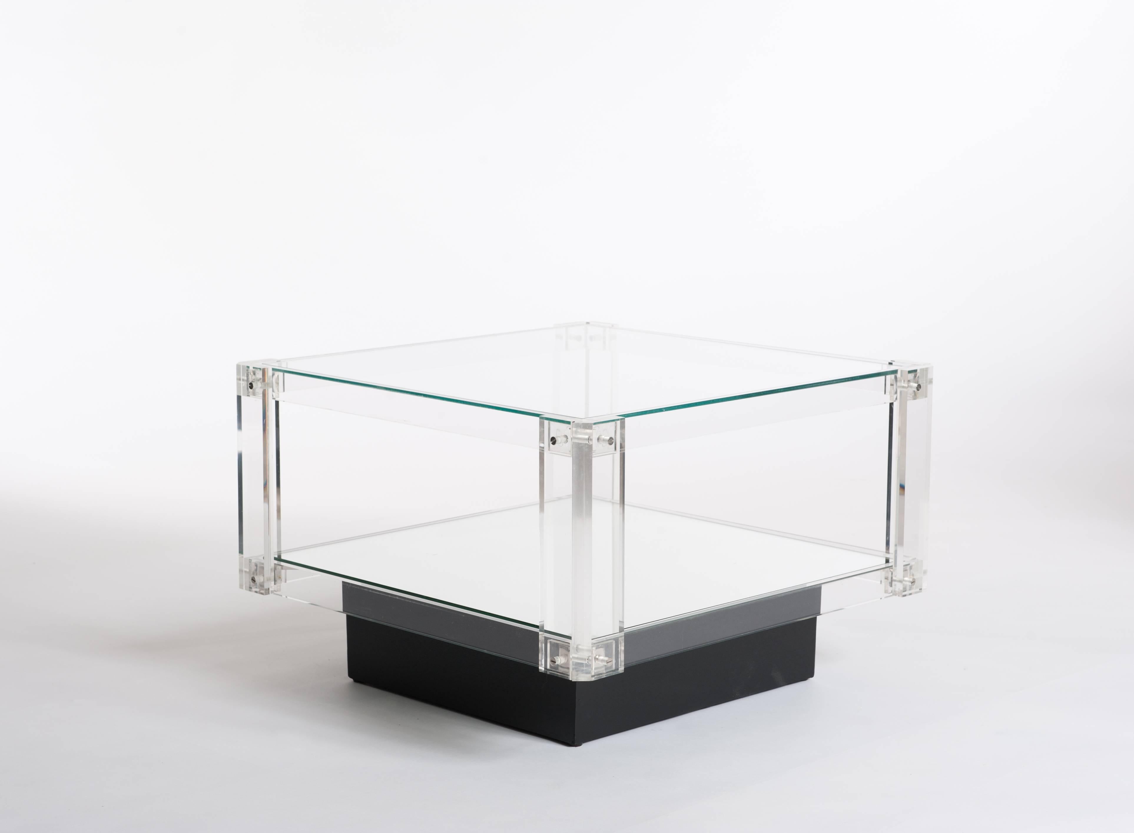Danish Pair of Scandinavian Acrylic Glass Side Tables from the 1960s For Sale