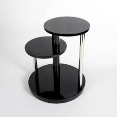 French Art Déco Coffee Table or Side Table black high gloss lacquer 1933