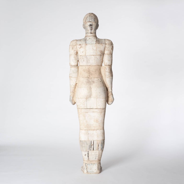 German Contemporary Ceramic Figural Lifesize Female Sculpture by Dora Várkonyi For Sale