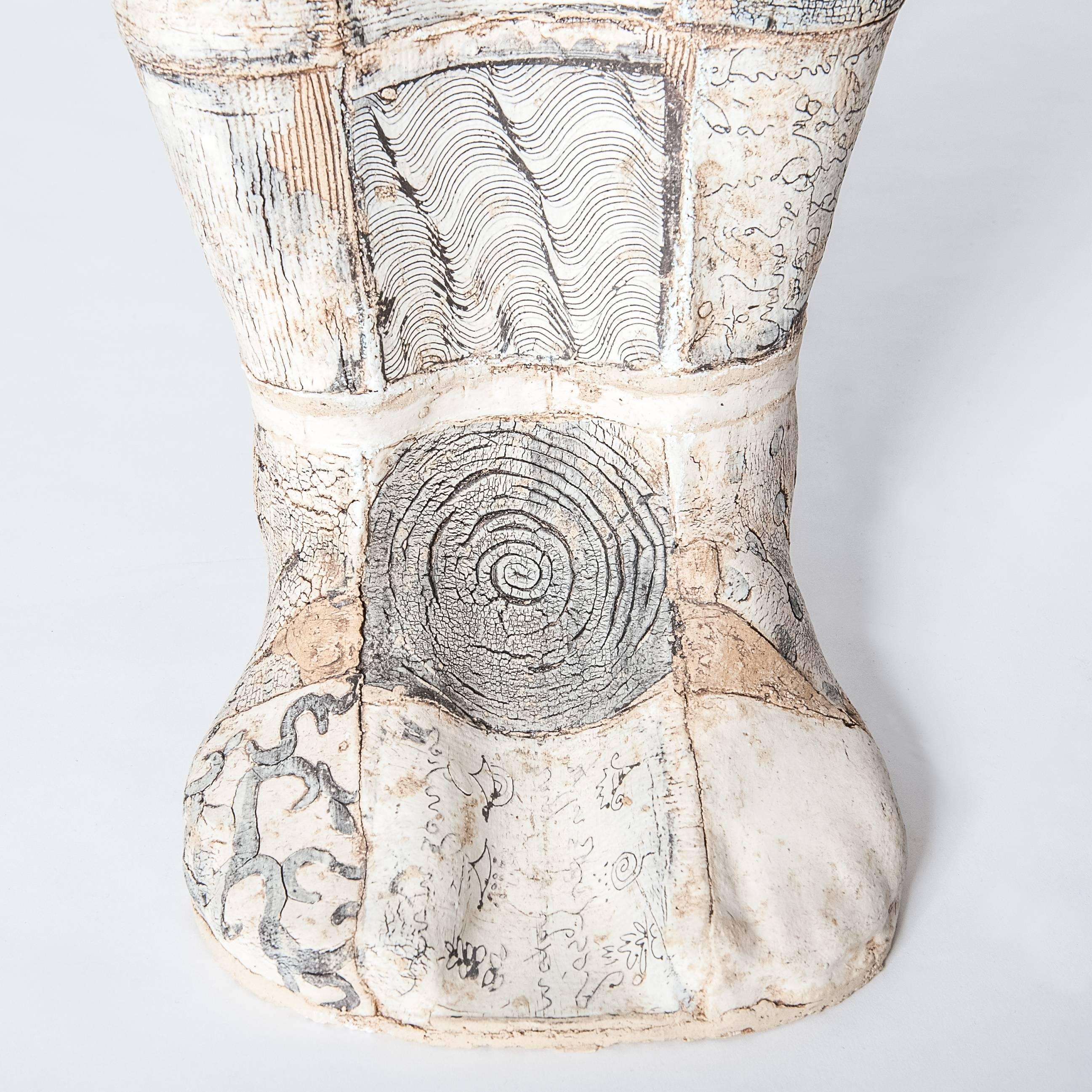 Contemporary Ceramic Figural Lifesize Female Sculpture by Dora Várkonyi For Sale 2