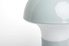 Mid-Century Mushroom Shaped Small Targetti Enameled Metal and Glass Table Lamp