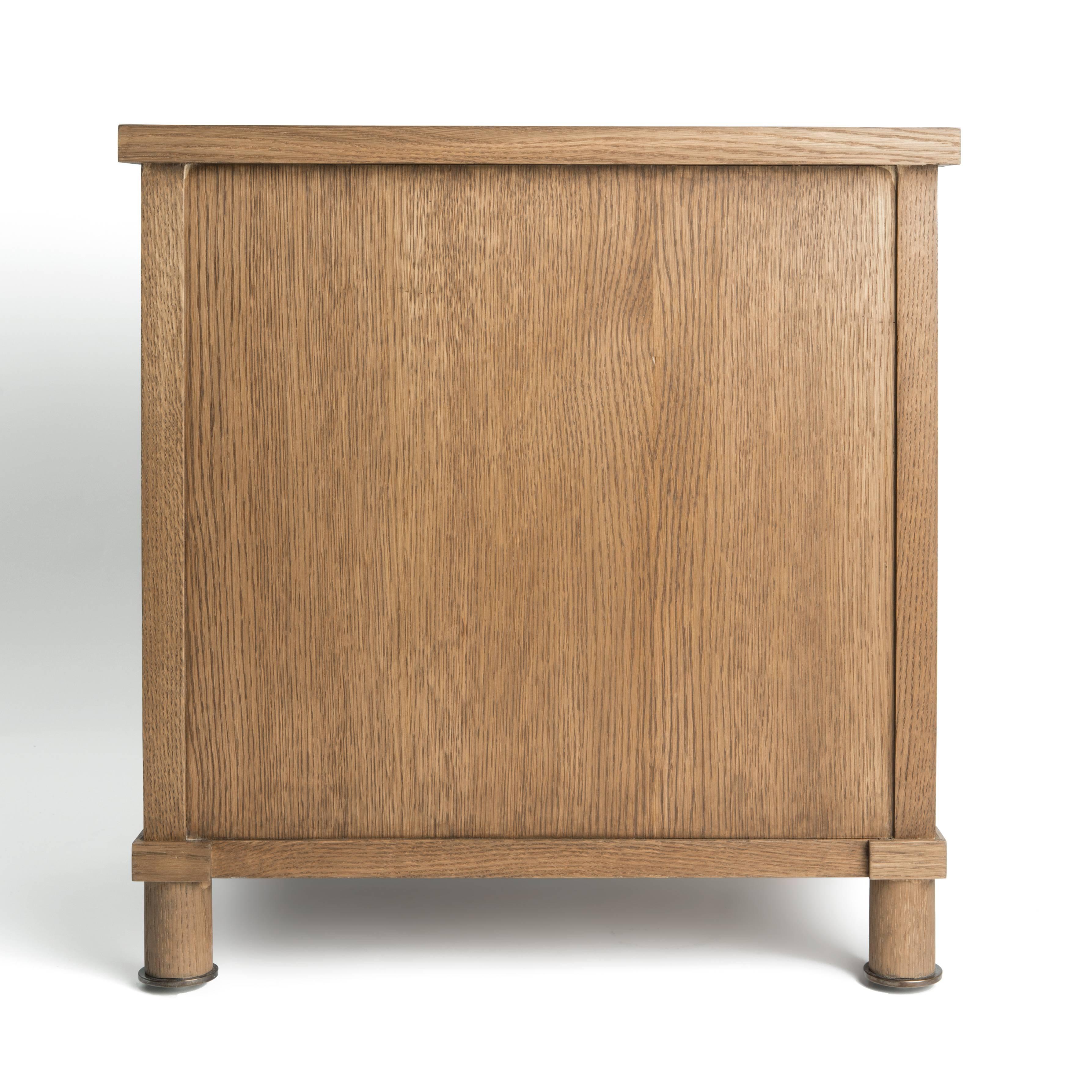 FERRER Customizable Stacks Cabinet in Oak and Bronze In New Condition In New York, NY