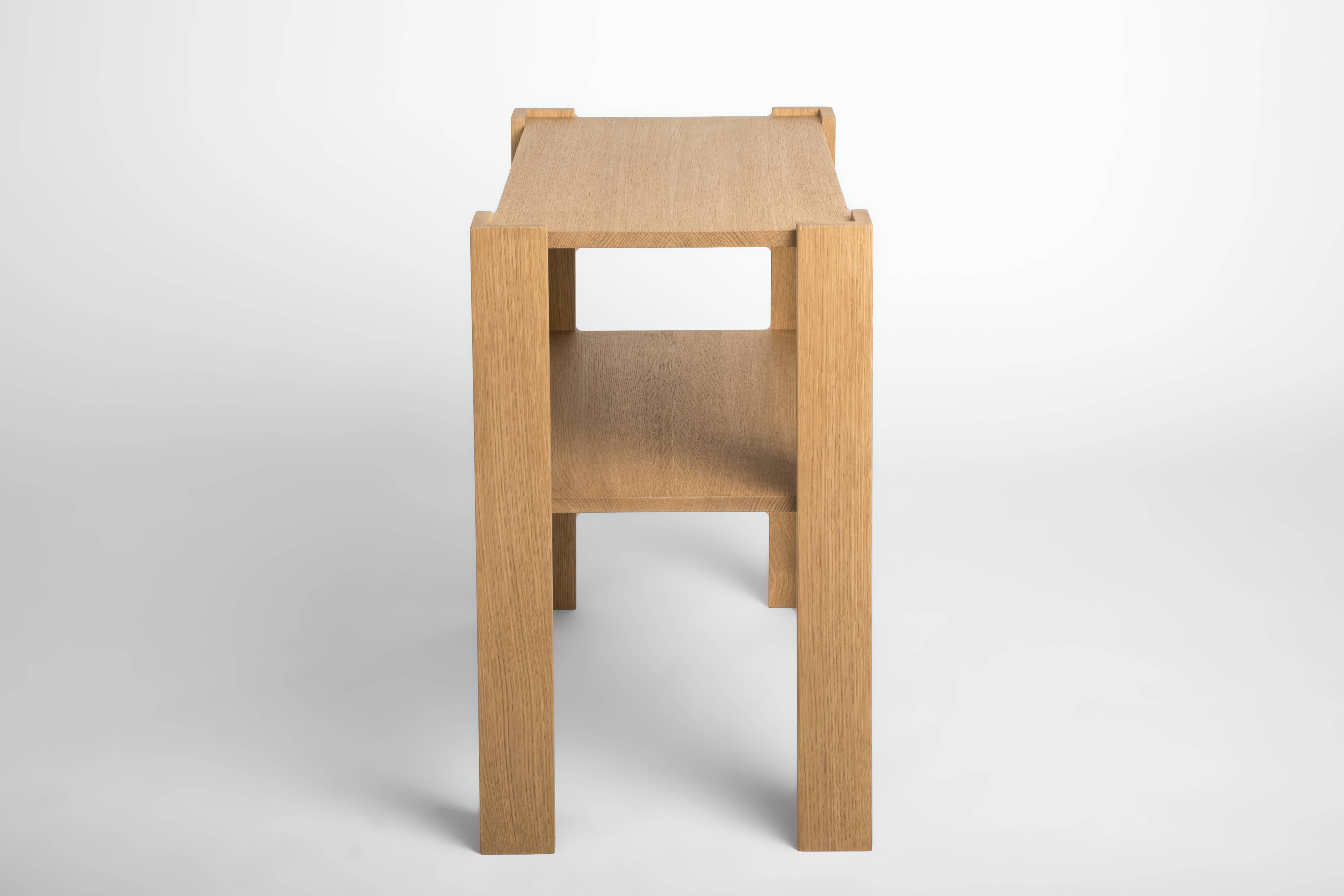 Made from solid rift white oak.

(1) In stock

Gustafson’s inspiration stems from a love of the history of art, architecture and design. Gustafson pieces are inherently tactile they invite one to touch and grasp them. In imagining his pieces,