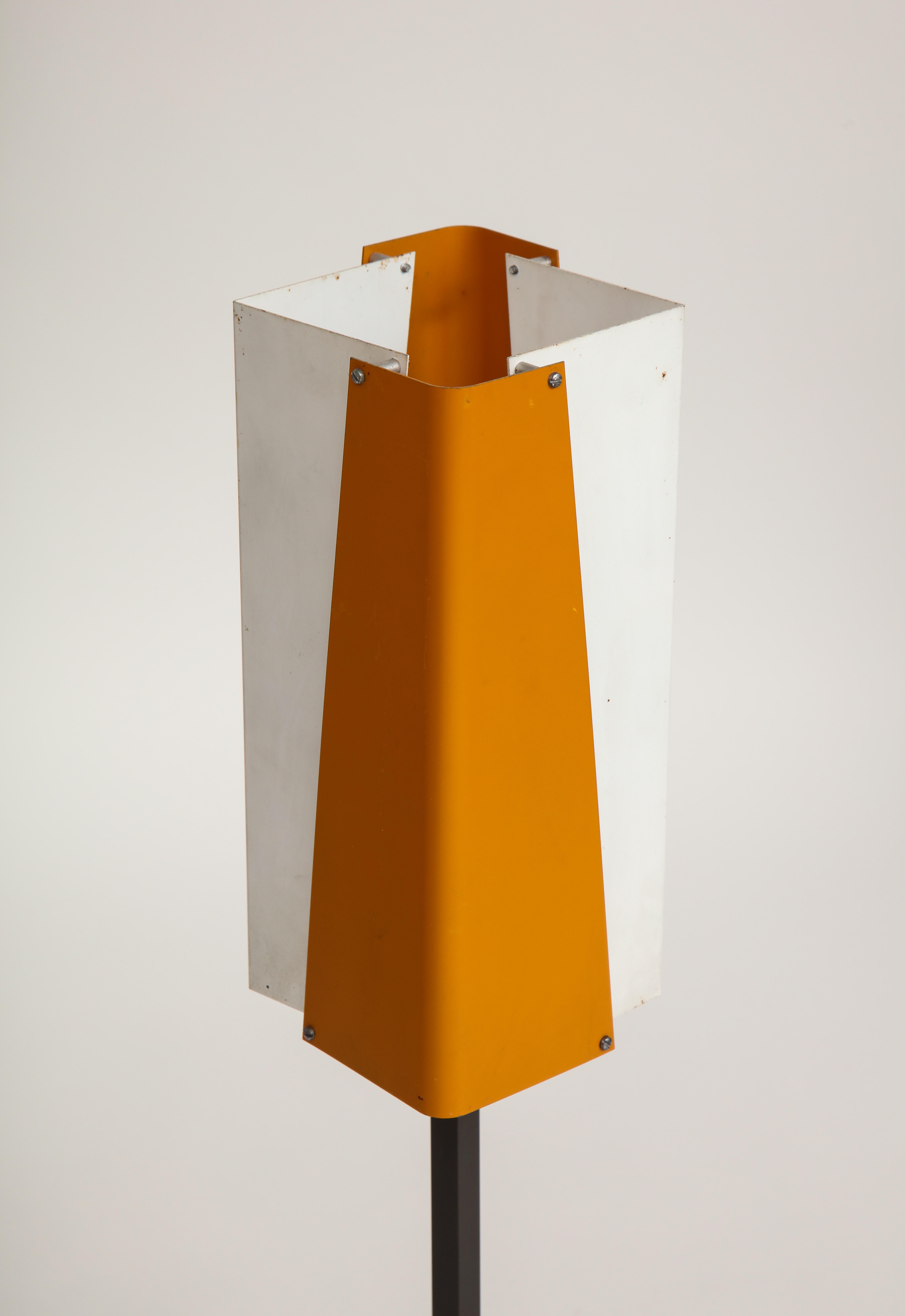 Orange and White 1960s Lyfa Metal Table Lamp 4