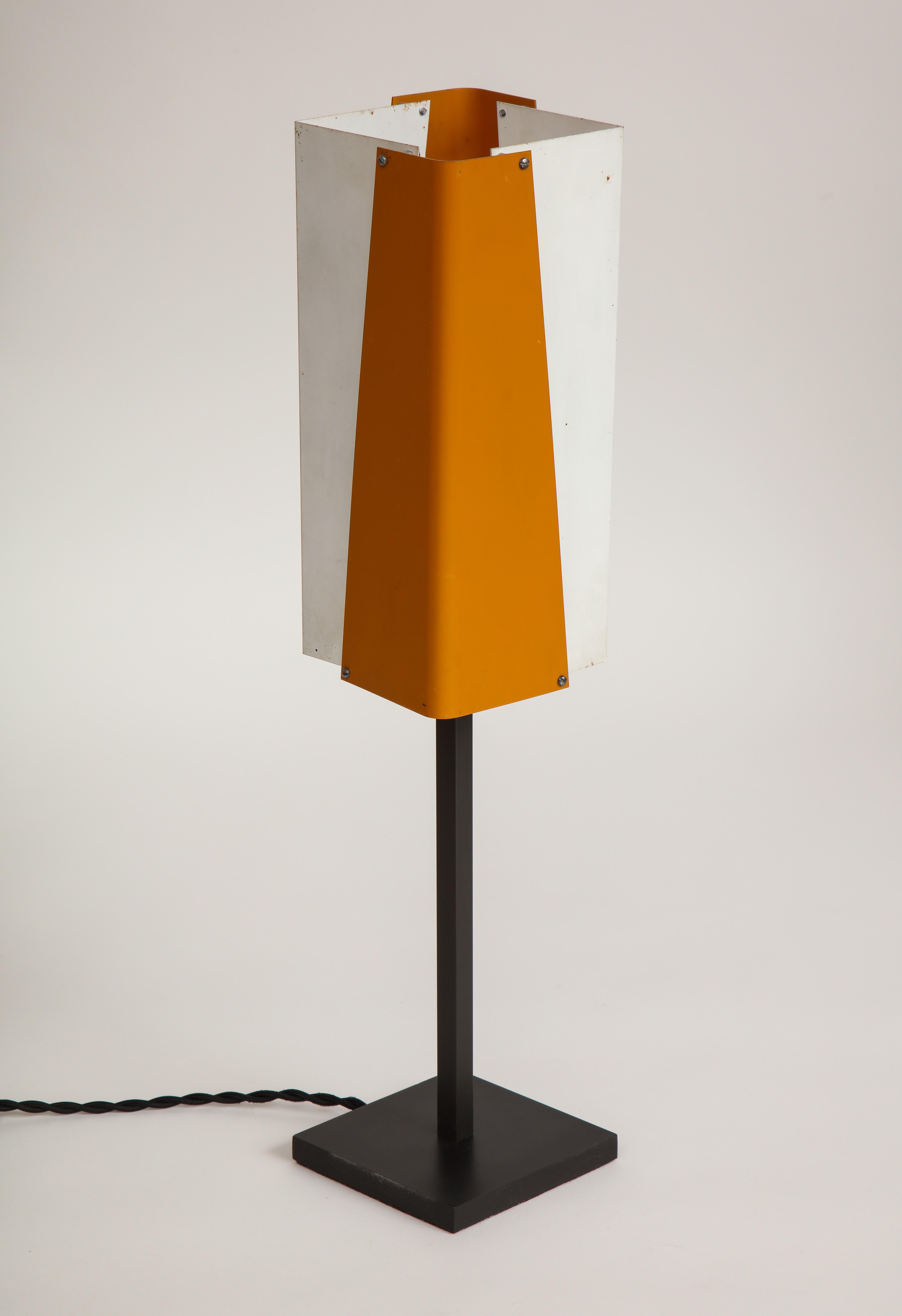 Orange and White 1960s Lyfa Metal Table Lamp 5