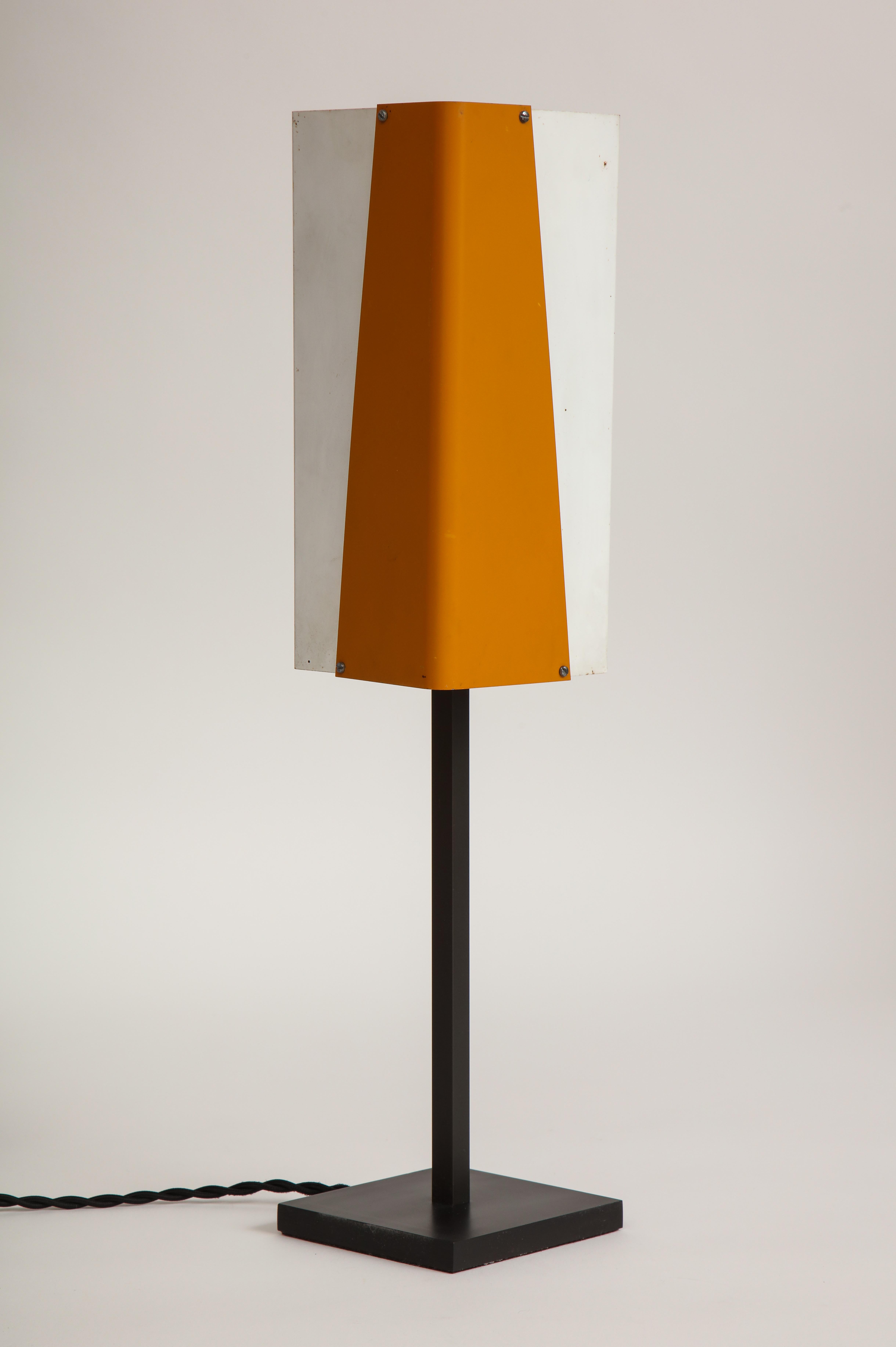 Orange and White 1960s Lyfa Metal Table Lamp 6