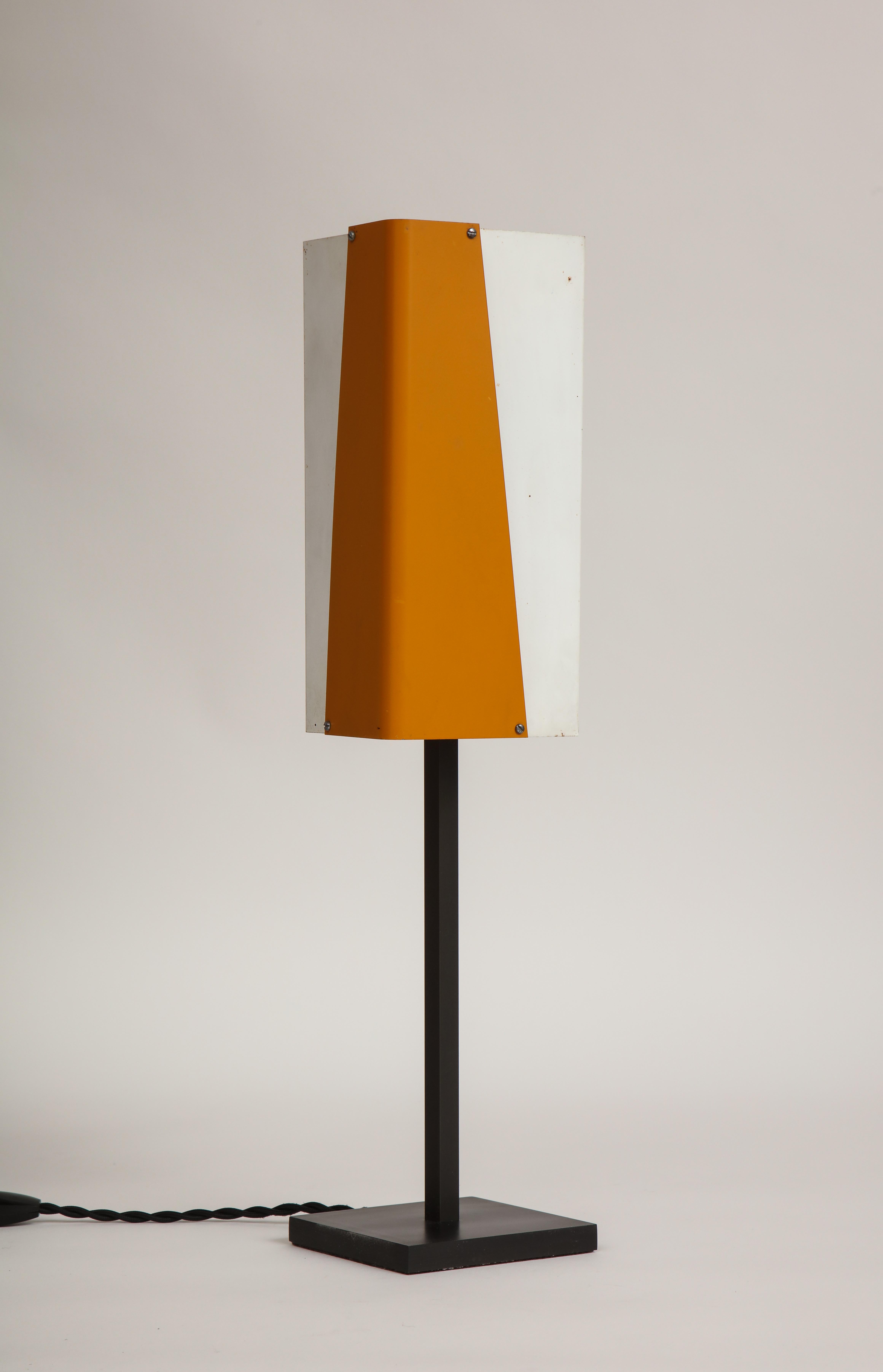 Orange and White 1960s Lyfa Metal Table Lamp 7