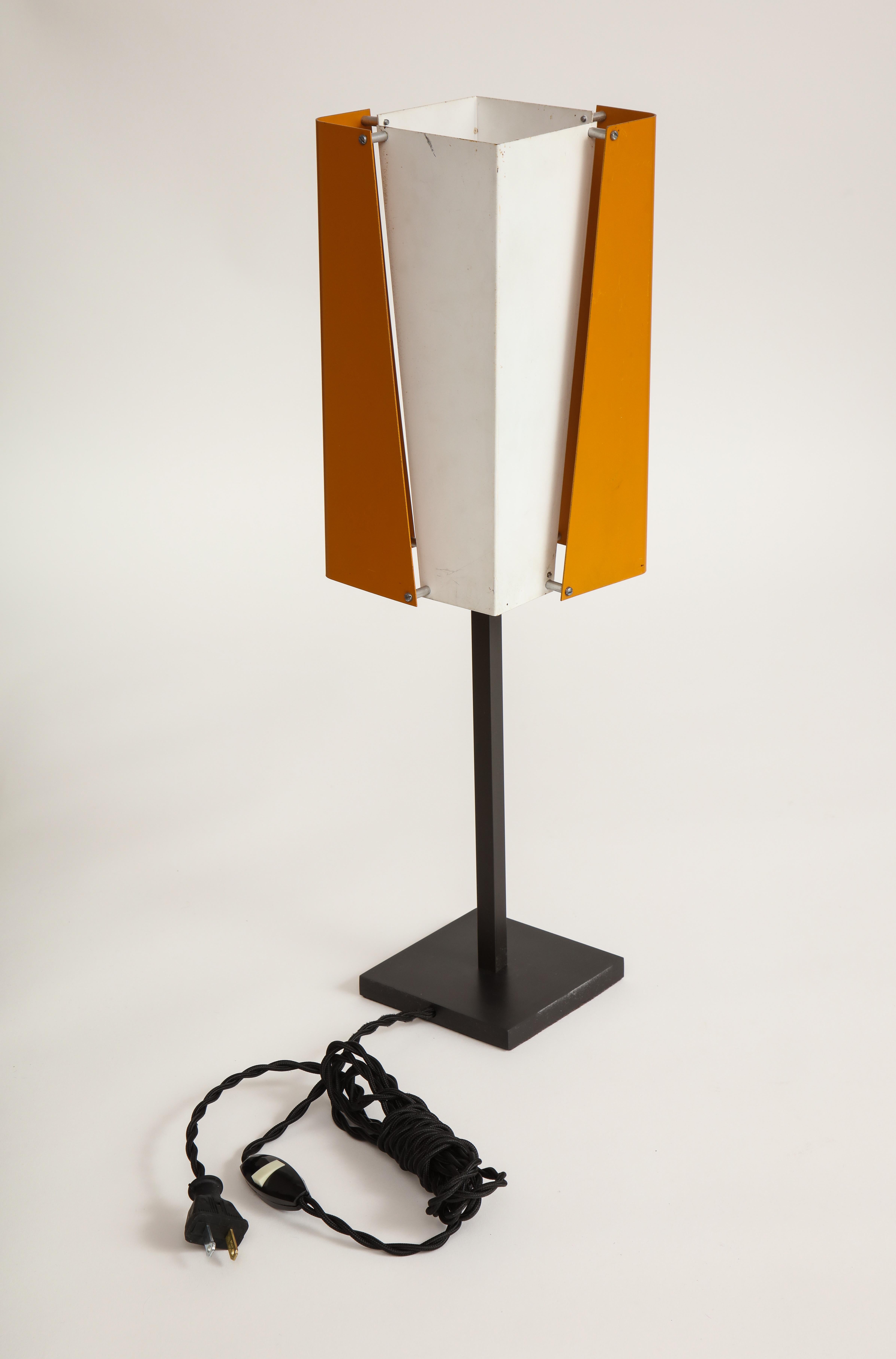 Orange and White 1960s Lyfa Metal Table Lamp 11
