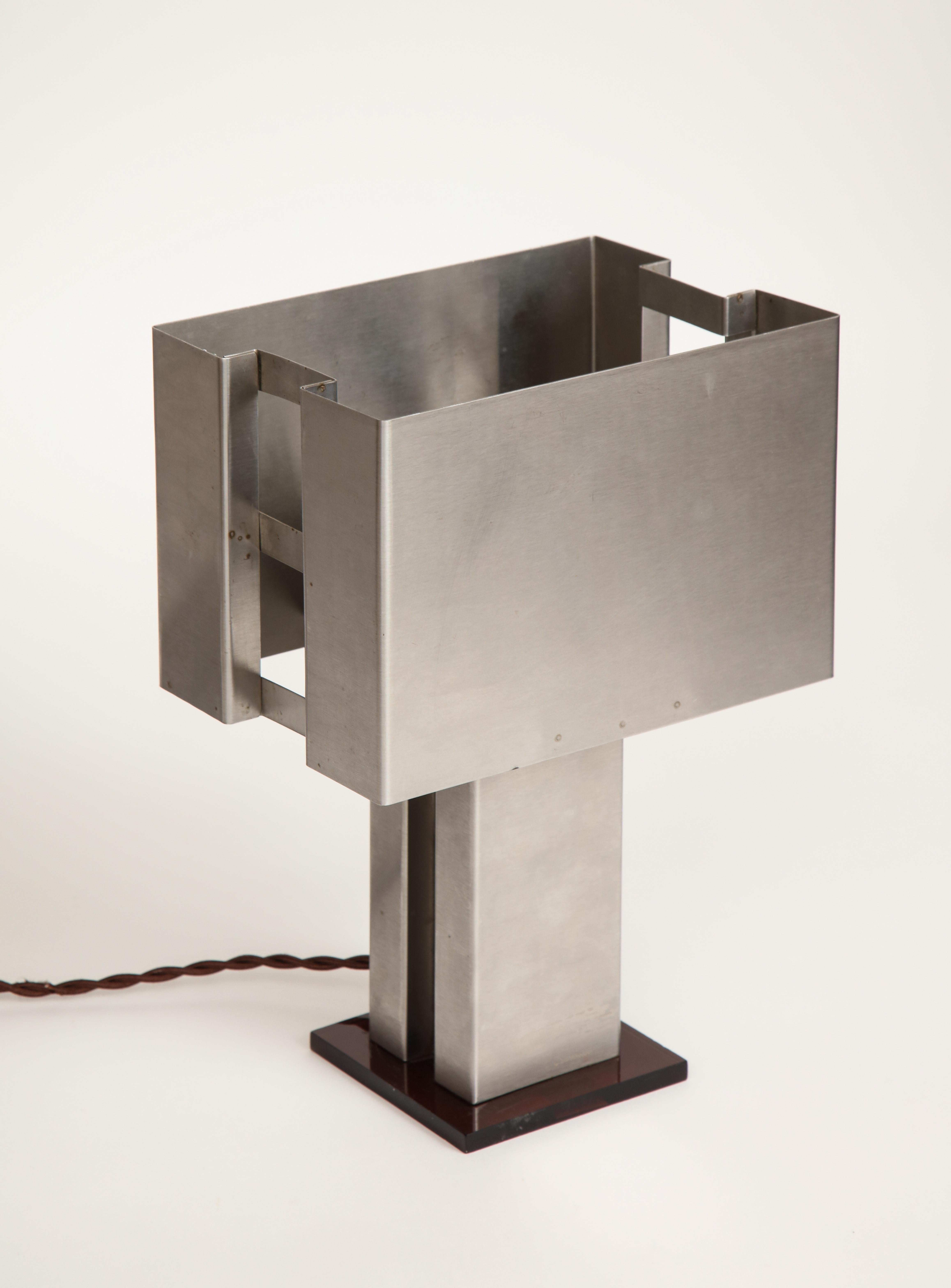 Small Modernist Metal Table Lamp 8