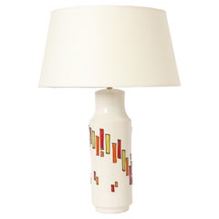 Bitossi Ceramic & Fused Glass Lamp, Italy 1960's