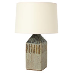 Square La Borne Ceramic Lamp, France 1950's