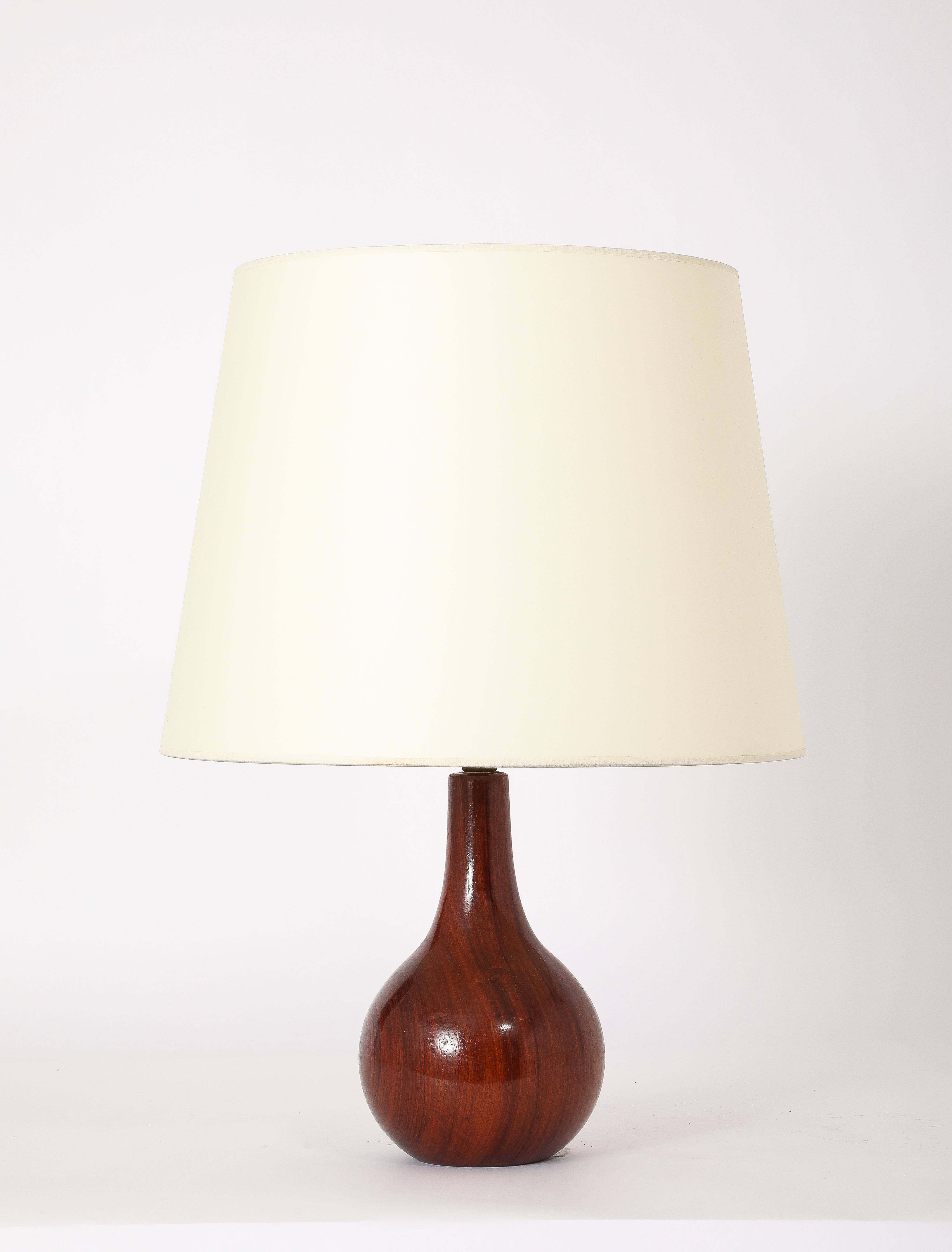 Mid-Century Modern Lampes de table en bois de rose, Danemark, années 1960 en vente