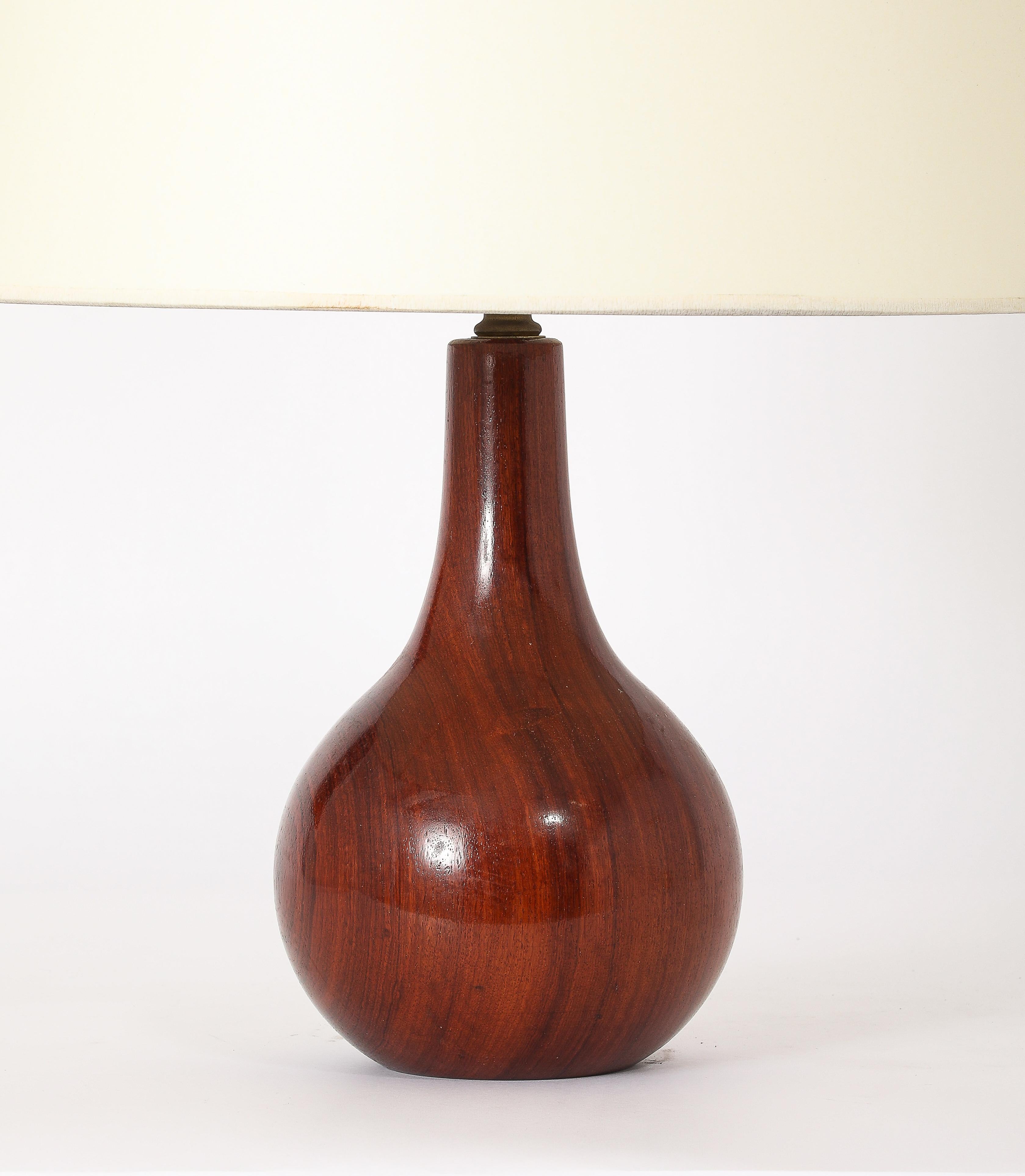Danois Lampes de table en bois de rose, Danemark, années 1960 en vente