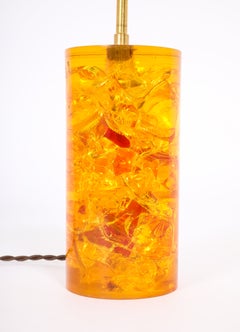 Marie-Claude De Fouquieres Resin Table Lamp, France 1960's