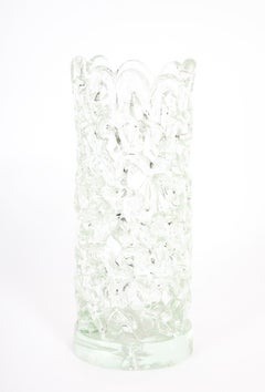 Large Molded Glass Lamp, Italy 1960's
