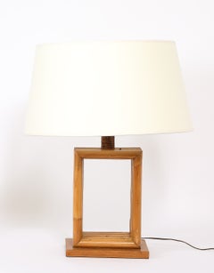 Pair of Bamboo Table Lamps, USA 1940's