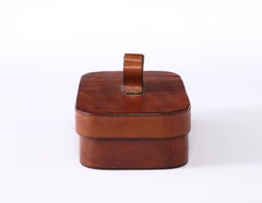 Brown Leather Box, France 1960's
