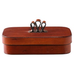 Brown Leather Box, France 1960's
