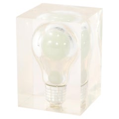 Luminiscent Lucite Bulb, France 1960's