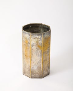Modernist Silver Plated Vase, France 1940's