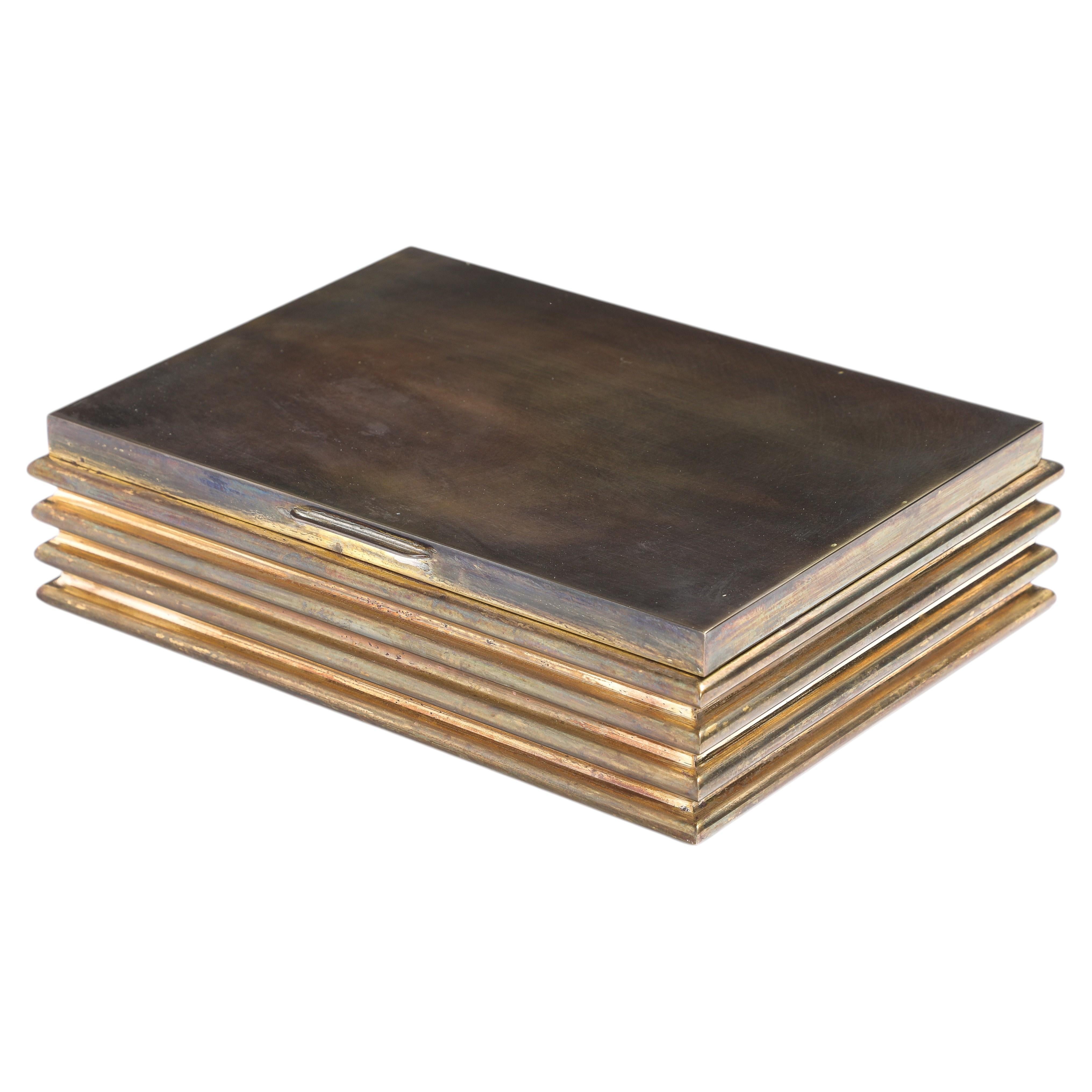 Patinated Brass Box, France 1960's