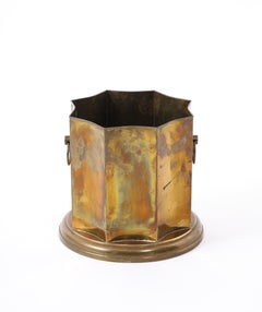 Brass Octagonal Paper Bin, USA 1960's