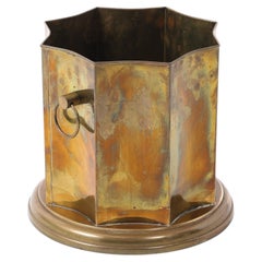 Brass Octagonal Paper Bin, USA 1960's