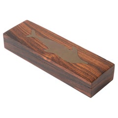 Black Walnut “Dolphin” Box, France 1960's