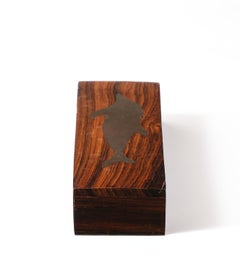 Black Walnut “Dolphin” Box, France 1960's
