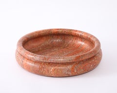 Large Persian Travertine Bowl 13" Centerpiece, Italy, 1960s