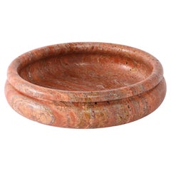 Large Persian Travertine Bowl 13" Centerpiece, Italy, 1960s