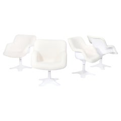 Yrjö Kukkapuro Junior Side Chair, Fiberglass & Bouclé, 1950s Finland