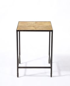 Parchment and Bronze End Table, USA 1970's