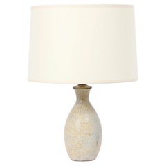 Small Ivory Ceramic Lamp, France 1960's