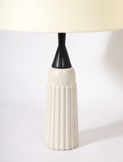 Ceramic Fluted Table Lamps, Italy 1960's