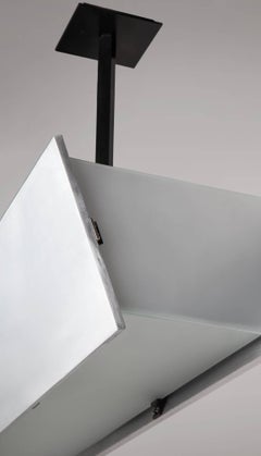 Colgante lineal grande de metal y cristal FERRER 001