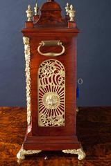 George III Bell Top Mahogany English Bracket Clock, circa 1780