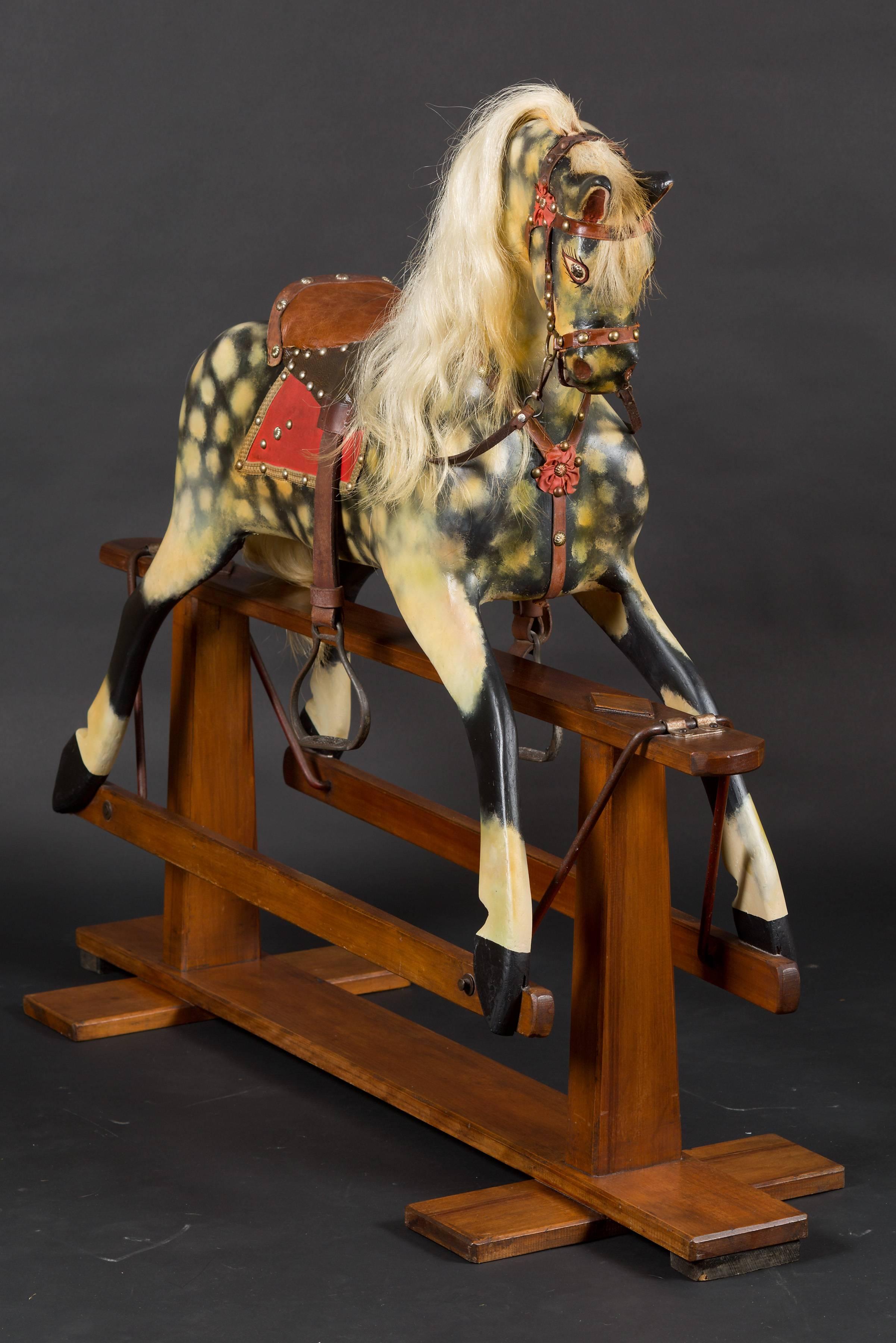 English Original Victorian Rocking Horse For Sale