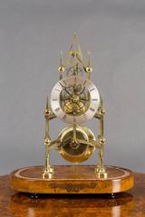 Early Victorian Brass Skeleton Clock