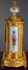 French Ormolu Clock with Sevres Style Panels